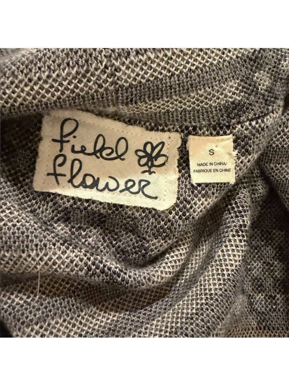 Anthropologie Field & Flower Long Hooded Sweater Coat Oversized Hood Belt Sz S - Picture 8 of 9